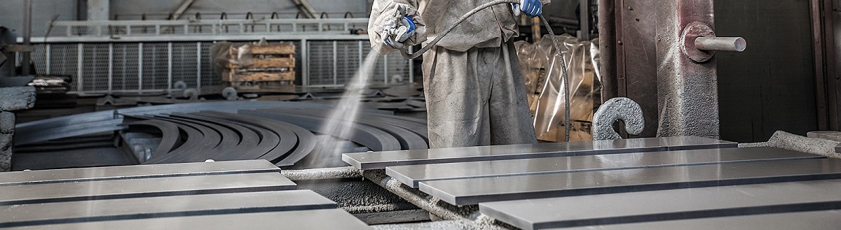 Shot blasting metal surface – removing rust and scale